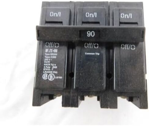 Eaton BR390 Plug-On Mount Type BR Circuit Breaker 3-Pole 90 Amp 240 Volt AC in Saudi Arabia