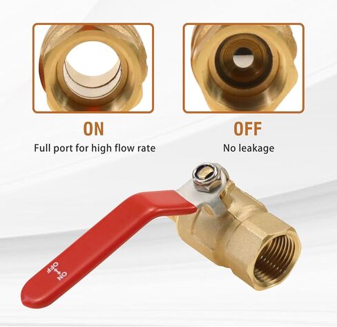 النحاس 3/4 npt أغلق صمام الكرة ، المنفذ الكامل للخدمة الشاقة 1/4 بدوره مريلة ، أنثى إلى حنفية ملولبة للذكور لأنابيب المياه الخارجية في الهواء الطلق in Kuwait