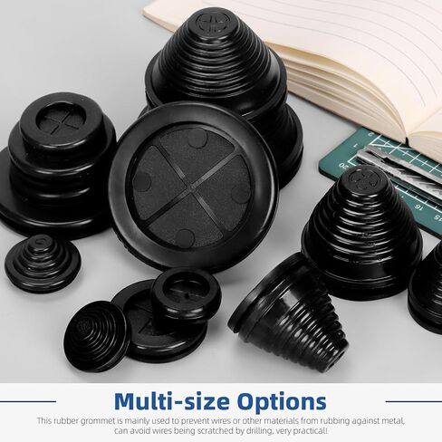Glarks 28pcs 7 أحجام الحلقات المطاطية ، جولة مزدوجة الجوانب ذات الجوانب المزدوجة والبرج على شكل برج ، حماية سلكية جدار الحماية ، قابس فتحة مطاطية ، جرومة مطاطية مغلقة للأسلاك ، حماية الكابل in Saudi Arabia