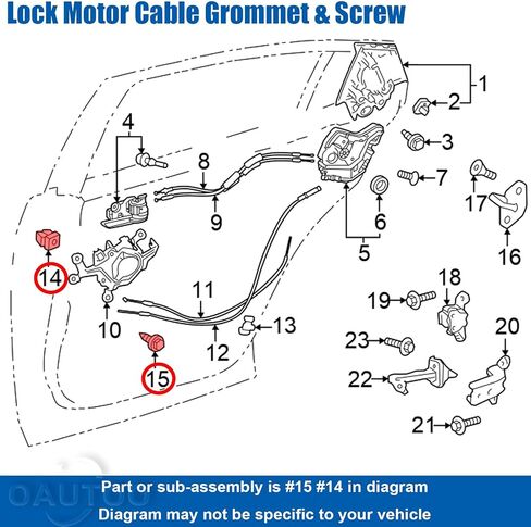OAUTOO 10Sets Bumper Cover Side Support & Lock motor cable Grommet with Screw Kit for Toyota & Lexus 90189-06203 90159-60477 Prius IS LS RX 2004-On in Saudi Arabia