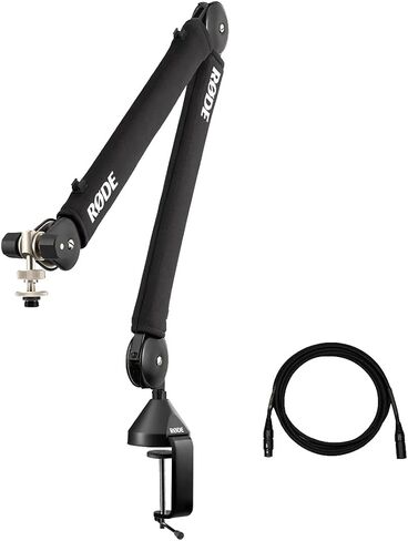 Rode PSA1+ Pro Studio Boom Arm للبودكاست والبث مع كابل XLR من الدرجة الاحترافية وقماش تلميع Streameye in Saudi Arabia