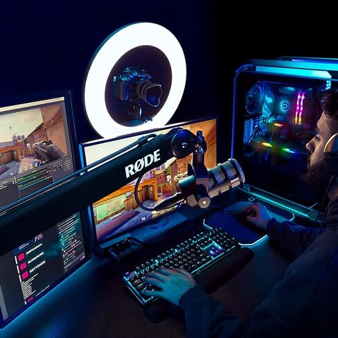 Rode PSA1+ Pro Studio Boom Arm للبودكاست والبث مع كابل XLR من الدرجة الاحترافية وقماش تلميع Streameye in Saudi Arabia