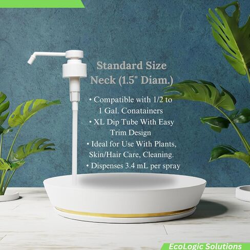 Industrial Misting Gallon Pump Dispensers - Heavy-Duty Leak Proof for Commercial & Household Use - Plastic Pump for Gallon Jug – BPA Free Plastic. Fits on Both 1/2 Gallon and 1 Gallon Bottles (2) in Saudi Arabia