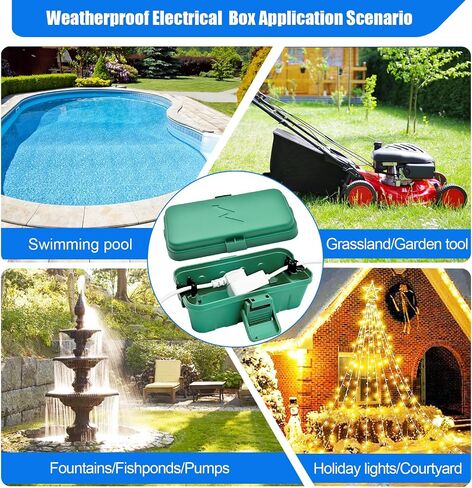 Hrensaw Small Weatherproof Electrical Connection Box(Inner 5.5 x 3 x 2.2inch),Outdoor Electrical Box,Waterproof Extension Cord Covers for Plug, Extension Cables, Holiday Lights,Black in Saudi Arabia