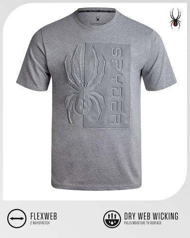 Spyder Mens Graphic T-Shirts - Soft Cotton Blend Classic Crewneck Short Sleeve Shirts for Men, Casual Shirts for Daily Wear in Saudi Arabia