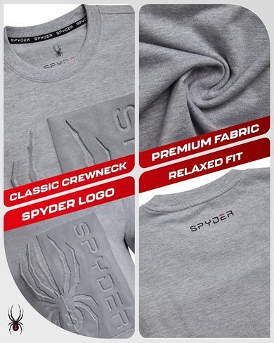 Spyder Mens Graphic T-Shirts - Soft Cotton Blend Classic Crewneck Short Sleeve Shirts for Men, Casual Shirts for Daily Wear in Saudi Arabia
