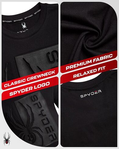 Spyder Mens Graphic T-Shirts - Soft Cotton Blend Classic Crewneck Short Sleeve Shirts for Men, Casual Shirts for Daily Wear in Saudi Arabia