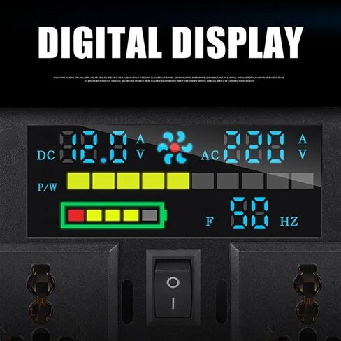 DZ 2000W 2500W Power Inverter DC 12V 24V 48V to AC 220V 230V Transformer with USB Socket Charging with LED Display car(2000w,DC24V-AC220V-UNIVERSAL) in Kuwait