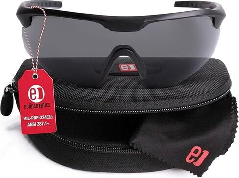 Desert Hawk Shooting Glasses - ANSI Z87.1+, MIL-PRF-32432A, Anti-Fog and Scratch Resistant Safety Glasses with UV Protection in Saudi Arabia