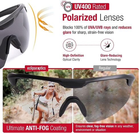 Desert Hawk Shooting Glasses - ANSI Z87.1+, MIL-PRF-32432A, Anti-Fog and Scratch Resistant Safety Glasses with UV Protection in Saudi Arabia