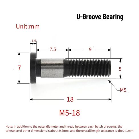 4pcs SG15 5x17x8mm على شكل حرف U براغي حزام محمل للكرة الطائرة مع الأخاديد (SG15) in Kuwait