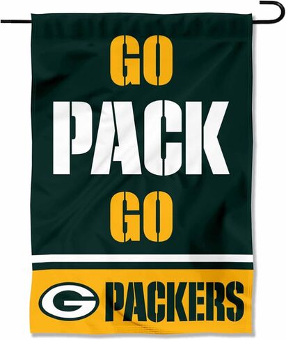 Green Bay Packers Go Pack Go Garden Flag Double Sided Banner in Saudi Arabia