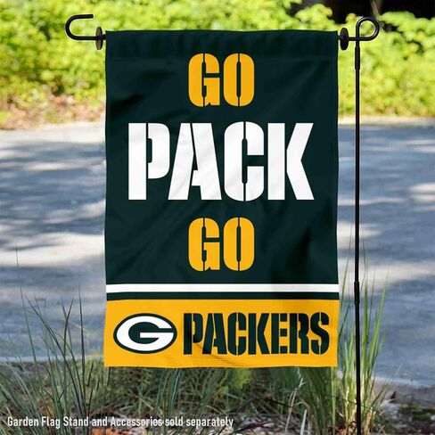 Green Bay Packers Go Pack Go Garden Flag Double Sided Banner in Saudi Arabia