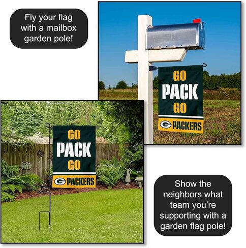 Green Bay Packers Go Pack Go Garden Flag Double Sided Banner in Saudi Arabia