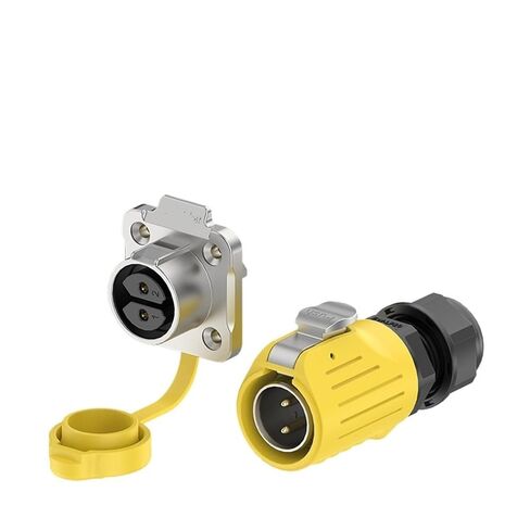 طاقة اللحام موصل الطيران المقاوم للماء LP20 شفة صفراء معدات الأتمتة الصناعية في الهواء الطلق لحام موصل الذكور والإناث (EW-LP20-3P 20A) in Kuwait