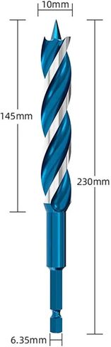 Three Blade Fast Drill 155/230mm 6.35mm Hex Handle Woodworking Support Roller Drill 1Pcs(20x230mm) in Saudi Arabia