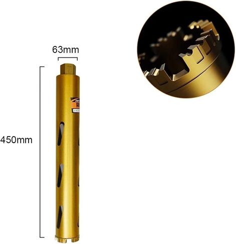 Dry Drilling Thread Water Drill Bit Fast 63 Air Conditioning Concrete Wall Water Drill Machine 1Pcs(76x370mm) in Saudi Arabia
