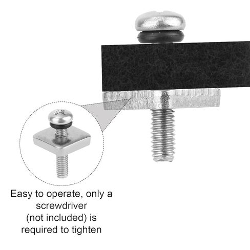 BOXOB 6pcs Thumb Fin Screws for Surfboard, 316 Stainless Steel Longboard Top Fin Screw and Plate with O Rings, Surfing Part Replacement Accessories for Surf Board and Inflatable SUP Paddle in Saudi Arabia