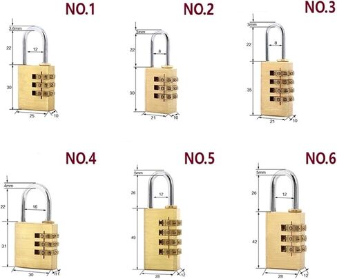 Mini Badlock Badlock Copper Badlock Lock Lock for Warehouse Cabinet Bags Locker MMS83 1PCS (NO 3) in Saudi Arabia
