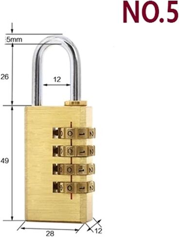 Mini Badlock Badlock Copper Badlock Lock Lock for Warehouse Cabinet Bags Locker MMS83 1PCS (NO 3) in Saudi Arabia