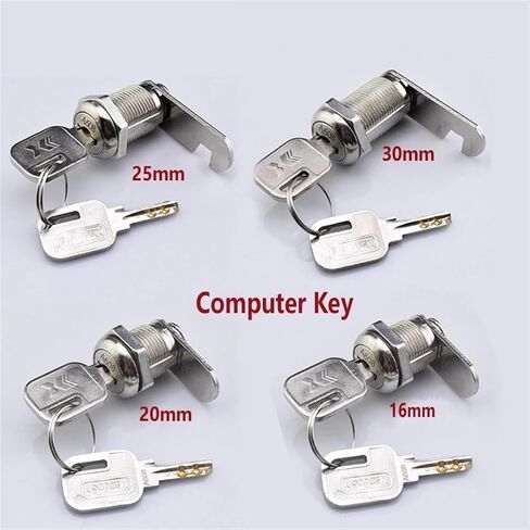 Cam Lock for Tool Or Cash Box Gym Cabinet Sliding Door School Locker Office Drawer Hardware Security DIY Rarelock MS486 1Pcs(Key Alike 25mm-01) in Saudi Arabia