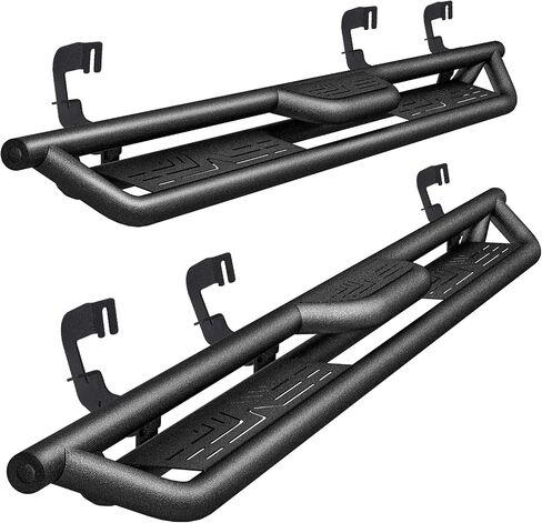 6 "لوحات تشغيل للفترة 2009-2014 Ford F150 Super Crew CAB Black Carbon Steel Drop Step Step Step Rail Nerf Bars in Saudi Arabia