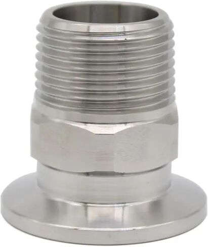 1pc KF16 ~ KF25 Flange Adapter Hexagonal External Thread 3/4''~1'' PT Outer Diameter Vacuum Stainless Steel Flange Pipe Fitting(KF25x3I8inch 62g) in Saudi Arabia