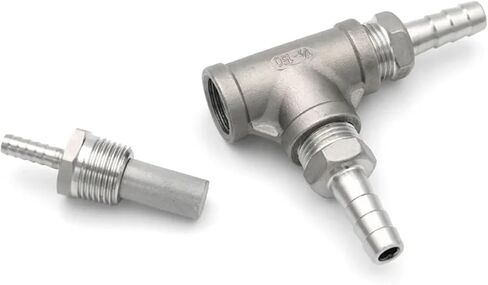2 1/2 "NPT خرطوم بارب بيرة بيرة المنزل الفولاذ المقاوم للصدأ تي شيرت التهوية الأكسجين نشر الكربنة الحجر in Saudi Arabia