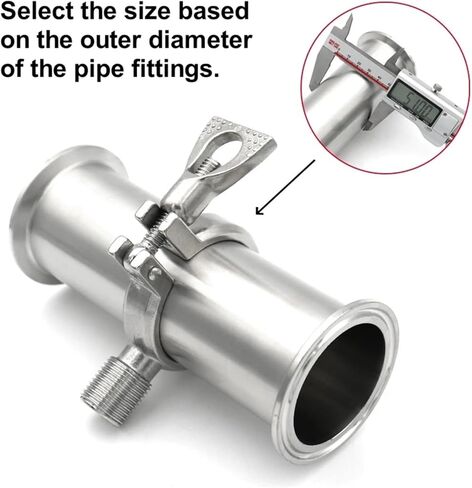 1PC Pipe Holder Clamp Clips Support Tube Hanger Bracket 304 Stainless Steel 1/2" BSPT Male Female Thread OD19 25 38 51 63 76 102mm(Male,PIPE OD 19MM_SS304) in Saudi Arabia