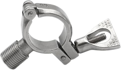 1PC Pipe Holder Clamp Clips Support Tube Hanger Bracket 304 Stainless Steel 1/2" BSPT Male Female Thread OD19 25 38 51 63 76 102mm(Male,PIPE OD 19MM_SS304) in Saudi Arabia