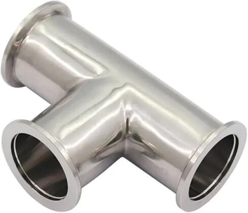 KF16 KF25 KF40 KF50 3 Way Tee Vacuum Fitting SS304 Stainless Steel (KF40) in Saudi Arabia