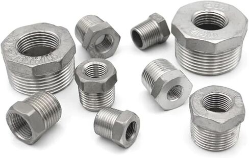 1pc 1/8 "1/4" 3/8 "1/2" 3/4 "1" 1-1/4 "تقليل جلبة BSPT ذكور أنبوب الخيط الأنابيب المناسب SS304 من الفولاذ المقاوم للصدأ (DN10 إلى DN6) in Saudi Arabia