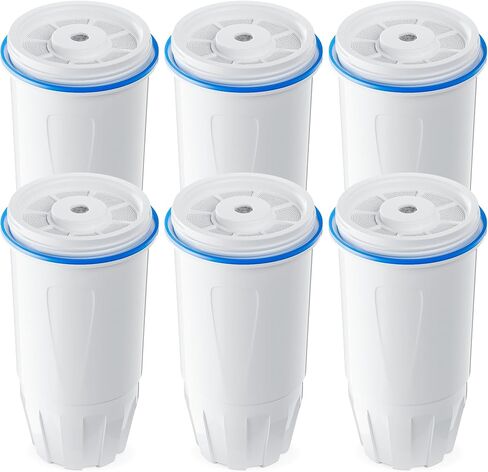 Bogda 6 Pack Pack Filter Plater Zero ، 5 مراحل متوافقة مع إبريق وموزع صفر ، مناسبًا لمرشحات استبدال مياه المرشح الصفر و ZR-001 ZR-017 ZR-004 in Kuwait