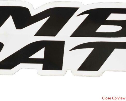 Moomba Boat Boat Brand Logo Sticker | فينيل أبيض وأسود لامع لامع in Saudi Arabia