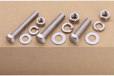 M8-1.25 x 70mm (8 Sets) Hex Bolt with Hex Nut, Large Flat Washers and Lock Washers Hardware Set Kit, Full Coarse Thread, 304 Stainless Steel 18-8 in Saudi Arabia