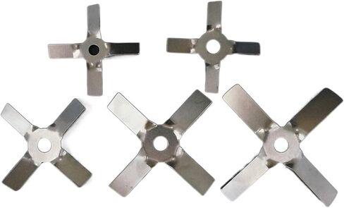 HMFang 1pcs lab Stainless Steel DIA40mm to 100mm Four Blade Propeller, Cross Paddle for lab Stirrer Mixer Blender Machine(8cm-8mm Push up) in Saudi Arabia