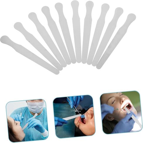 Cabilock 20-Piece Stainless Steel Tongue Spatulas for Clinics Professional Mixing Plates for Medical Use Sturdy and Autoclavable Supplies in Saudi Arabia