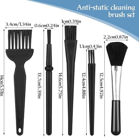 6 Pcs Keyboard Cleaning Brushes for Small Spaces, Electronic Dust Cleaning Brushes Portable Nylon Anti Static Brush for Computer Laptop Motherboard in Saudi Arabia