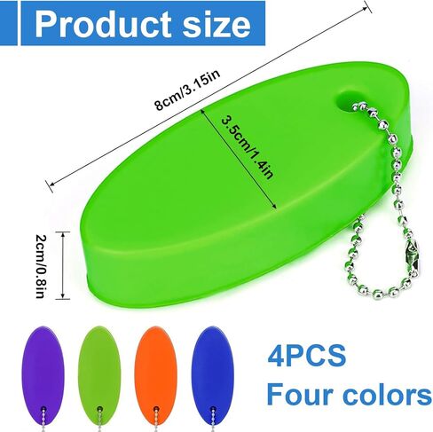 4 Pack Floating Keychain for Boat Keys Waterproof Bright Color Key Floats for Boating Fishing Surfing Kayak Sailing Outdoor Water Sports in Kuwait