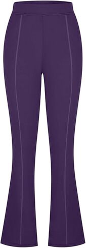 Bootcut Pull On Dress Pants for Women High Waisted Stretchy Business Casual Pants Trendy Yoga Work Slacks in Kuwait