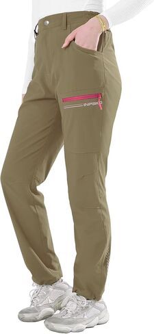 سراويل المشي لمسافات طويلة للنساء UPF 50+ مرنة مقاومة للمياه سراويل المشي لمسافات طويلة الجافة صالة رياضية سفر غير رسمي in Kuwait