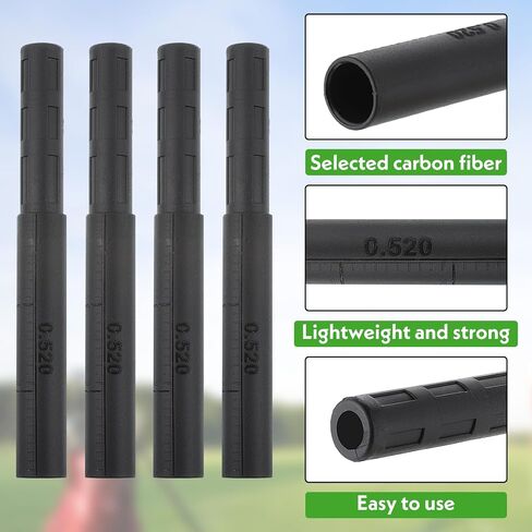 0.52" Golf Club Shaft Extension, Black Carbon Fiber Golf Shaft Extender Rod Club Shaft Extension Golf Wood Accessories for Putter Iron Golf Club Shafts in Saudi Arabia