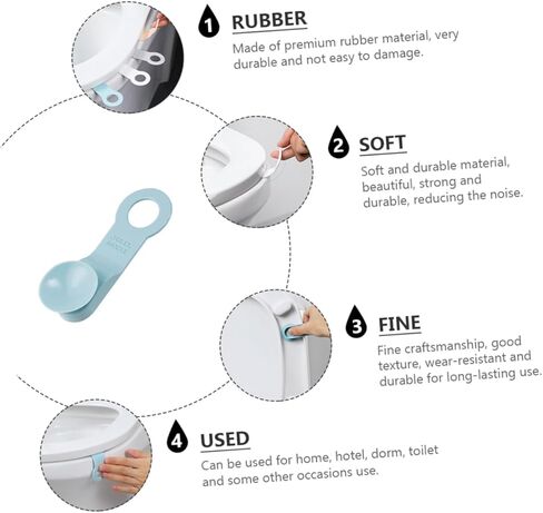 Doitool 4pairs مقعد المقعد يستخدمون رافعات الغطاء وملحقات الحمام العملية باللونين الرمادي الأبيض والأزرق in Saudi Arabia