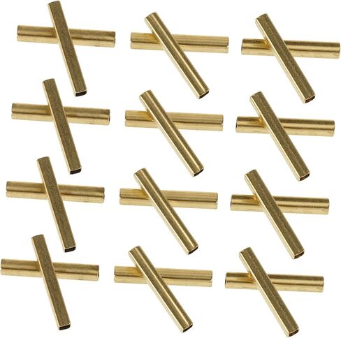 Angoily 50Pcs Brass Square Tubes for DIY Jewelry Making Supplies Hollow Design Durable Brass Material for Earrings and Bracelets Creative Crafting Accessories in Saudi Arabia