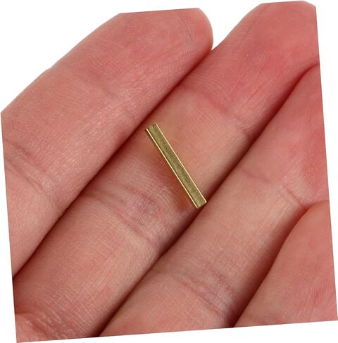 Angoily 50Pcs Brass Square Tubes for DIY Jewelry Making Supplies Hollow Design Durable Brass Material for Earrings and Bracelets Creative Crafting Accessories in Saudi Arabia