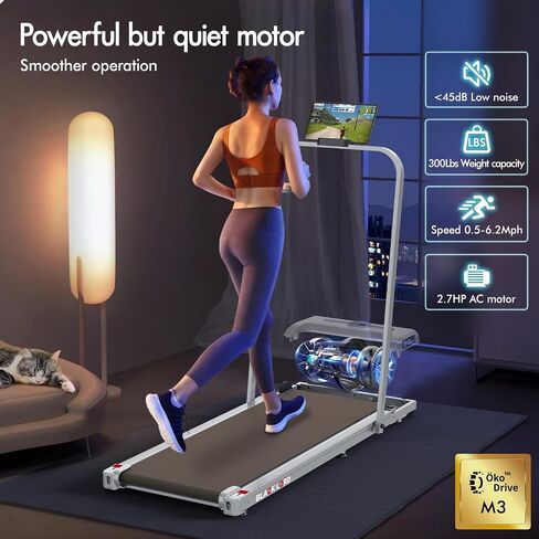 Black Lord 4 in 1 pad pad مع شريط مقبض ، 2.7 حصان قابلة للطي تحت طحين المكتب مع مكبر صوت بلوتوث ، مطحنة محمولة صغيرة للمنزل ، شاشة LED ، التحكم عن بُعد ، سعة 330 رطلاً in Saudi Arabia