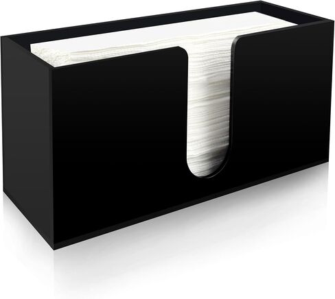 حامل المناشف الورقية لـ كونترتوب ، موزع مناديل أكريليك أسود-موزع/C-Fold/Z-Fold Plape Supenser لمطعم مطعم المطبخ الحمام-سميك متين 5 مم (2) in Saudi Arabia