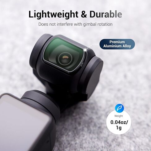 JJC Magnetic 0.72X Wide Angle Lens for DJI OSMO Pocket 3 Creator Combo, Dual-Sided Anti-Reflective Coating Lens with Storage Case, Lightweight & Durable Aluminum Alloy Frame, Pocket3 Accessories in Saudi Arabia