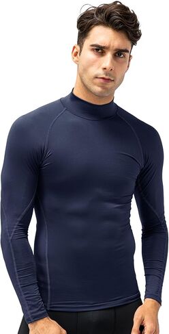 2 عبوة القمصان ضغط الرجال طويلة الأكمام قمصان تجريب وهمية العنق القاعدة الرياضية طبقة القاعدة النشطة أسفل القمور النشطة in Kuwait