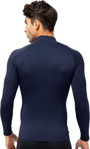 2 عبوة القمصان ضغط الرجال طويلة الأكمام قمصان تجريب وهمية العنق القاعدة الرياضية طبقة القاعدة النشطة أسفل القمور النشطة in Kuwait